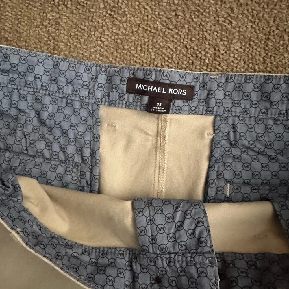 Michael Kors Khaki Chino Flat Front 4 pockets Shorts